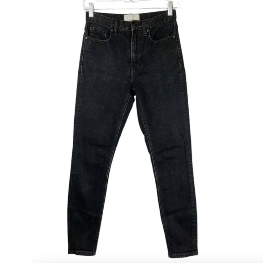 Everlane High Rise Black Skinny Jeans Size 25 Regular